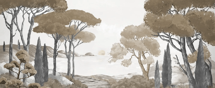 Carta da parati passeggiata nelle calanques marroni