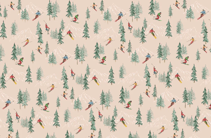 Carta da parati Alpine glisse peach - Muralconcept