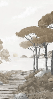 Carta da parati passeggiata nelle calanques marroni