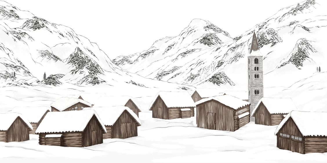 Carta da parati Village Val d'Isère
