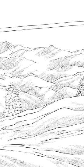 Carta da parati La Plagne cabinovia blu