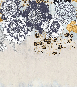 Carta da parati floreale retrò