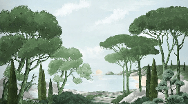 Carta da parati passeggiata nelle calanques verdi