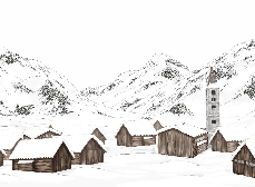Carta da parati Village Val d'Isère