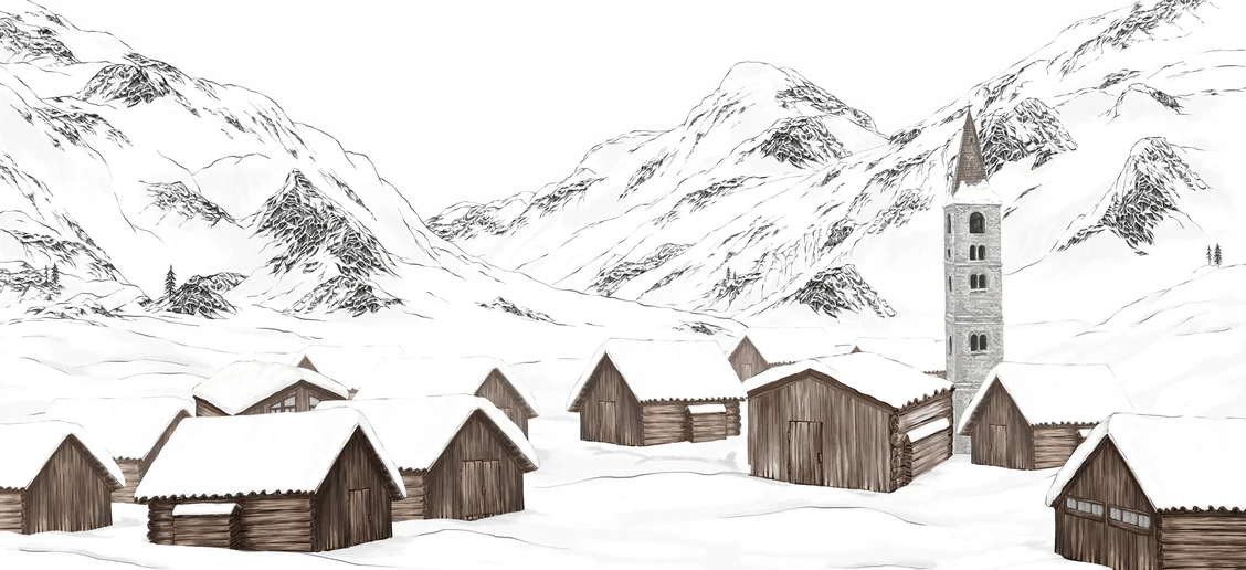 Carta da parati Village Val d'Isère