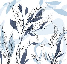 Carta da parati con motivo floreale blu