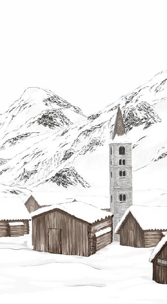 Carta da parati Village Val d'Isère