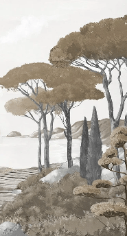 Carta da parati passeggiata nelle calanques marroni