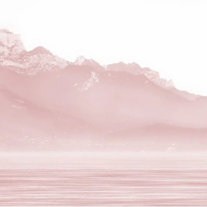 Carta da parati Annecy e il suo tranquillo lago rosso