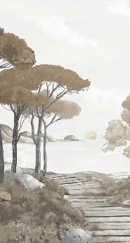 Carta da parati passeggiata nelle calanques marroni