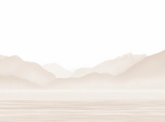 Carta da parati Annecy e il suo tranquillo lago beige