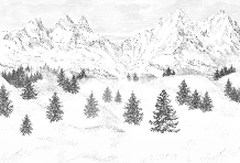 Carta da parati Aiguilles d'Arves