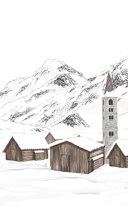Carta da parati Village Val d'Isère