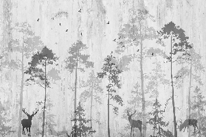 Carta da parati Foresta Nostalgica