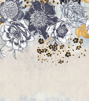 Carta da parati floreale retrò
