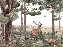 Carta da parati per bambini Wilder Pfad