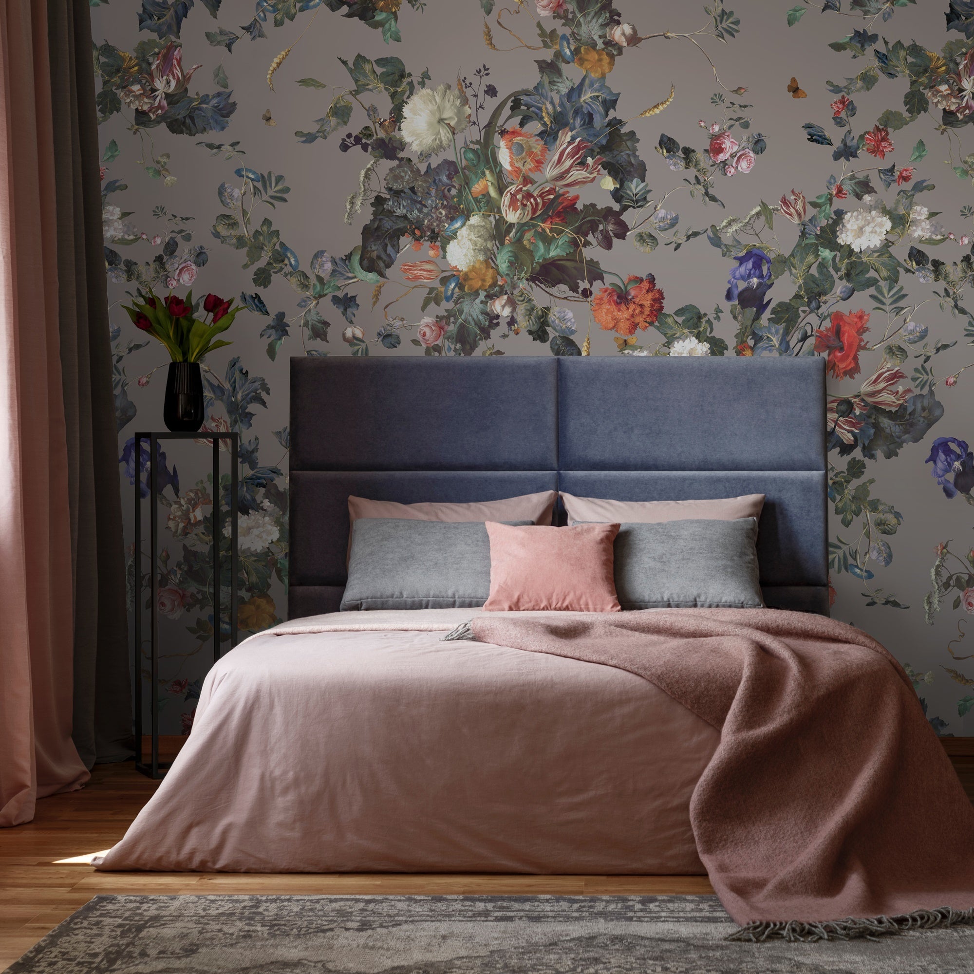 Papier peint plantes grimpantes vintage, mural concept, tendance