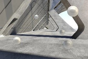 Palline architettoniche sospese Carta da parati 3D