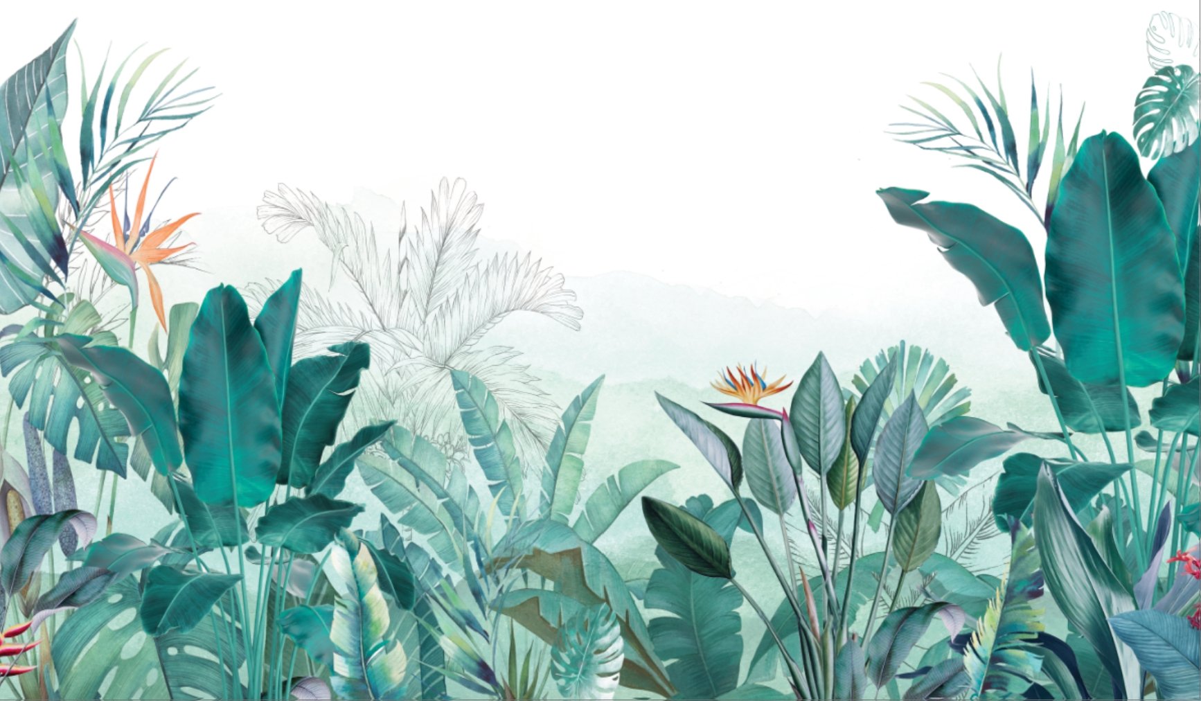 VP Papier peint panoramique tropical quintessence - panoramique français