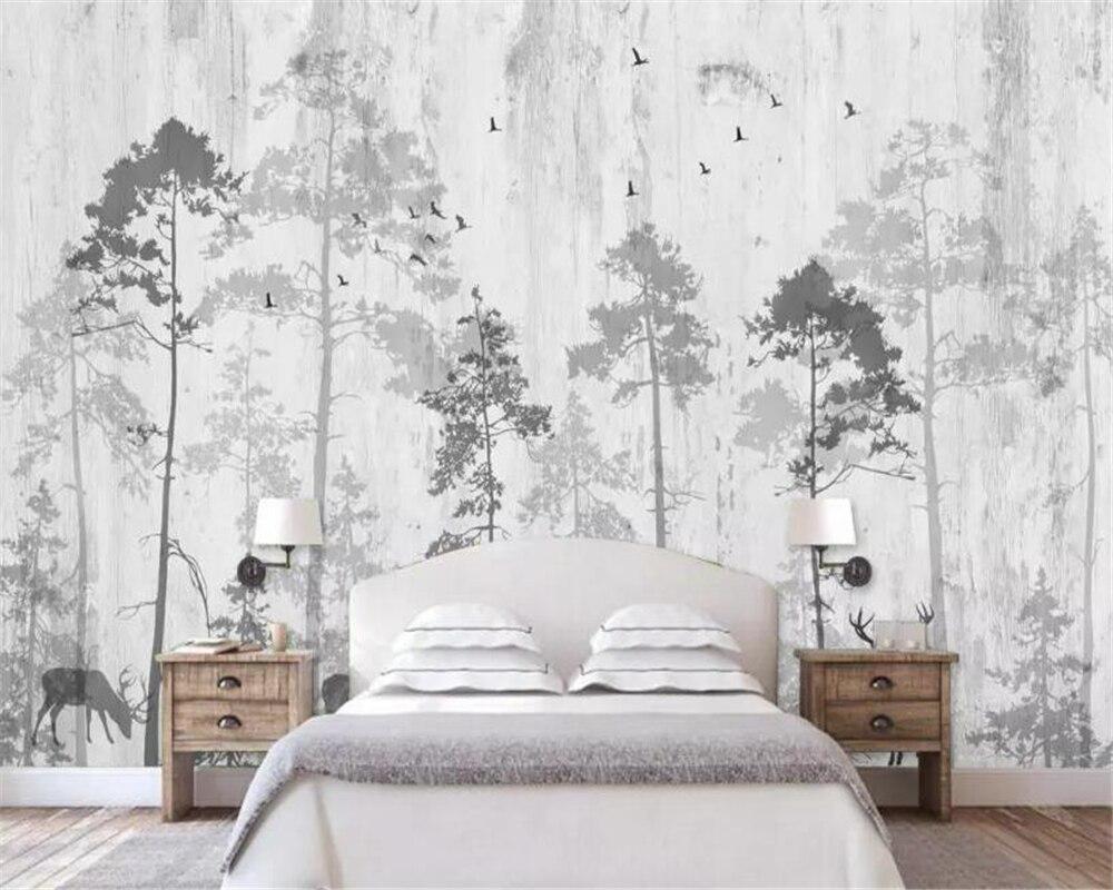 Papier peint Forêt Nostalgique - papier peint sur mesure francais - muralconcept