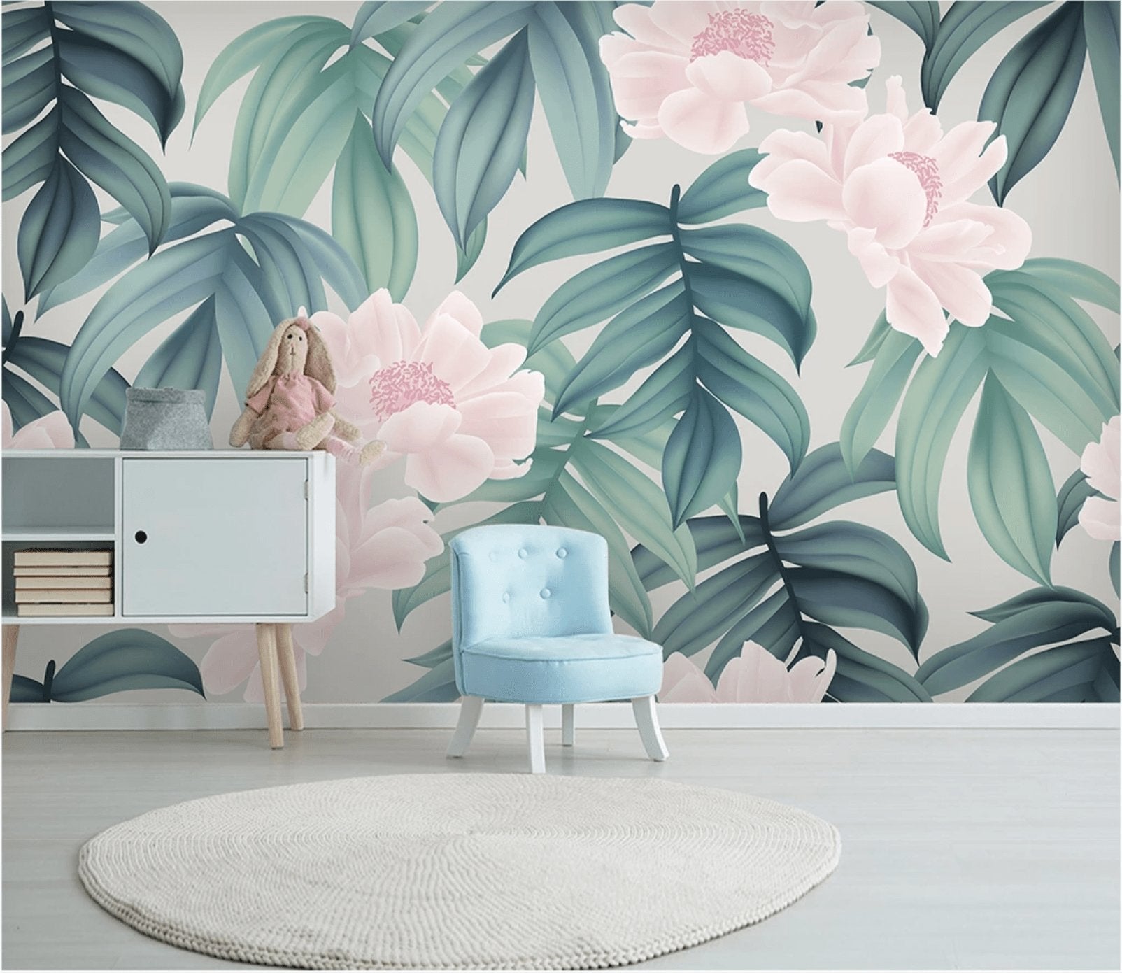 Papier peint intissé floral Nouméa - papier peint sur mesure francais - muralconcept