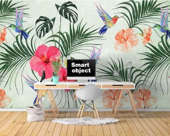 Papier peint Jungle & Flying Bird - papier peint sur mesure francais - muralconcept