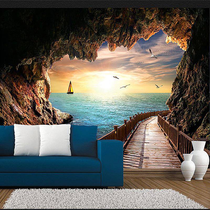 Papier peint Océan Coucher de soleil - papier peint sur mesure francais - muralconcept