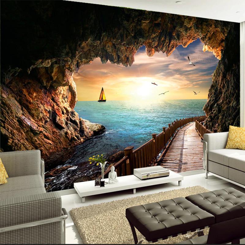 Papier peint Océan Coucher de soleil - papier peint sur mesure francais - muralconcept
