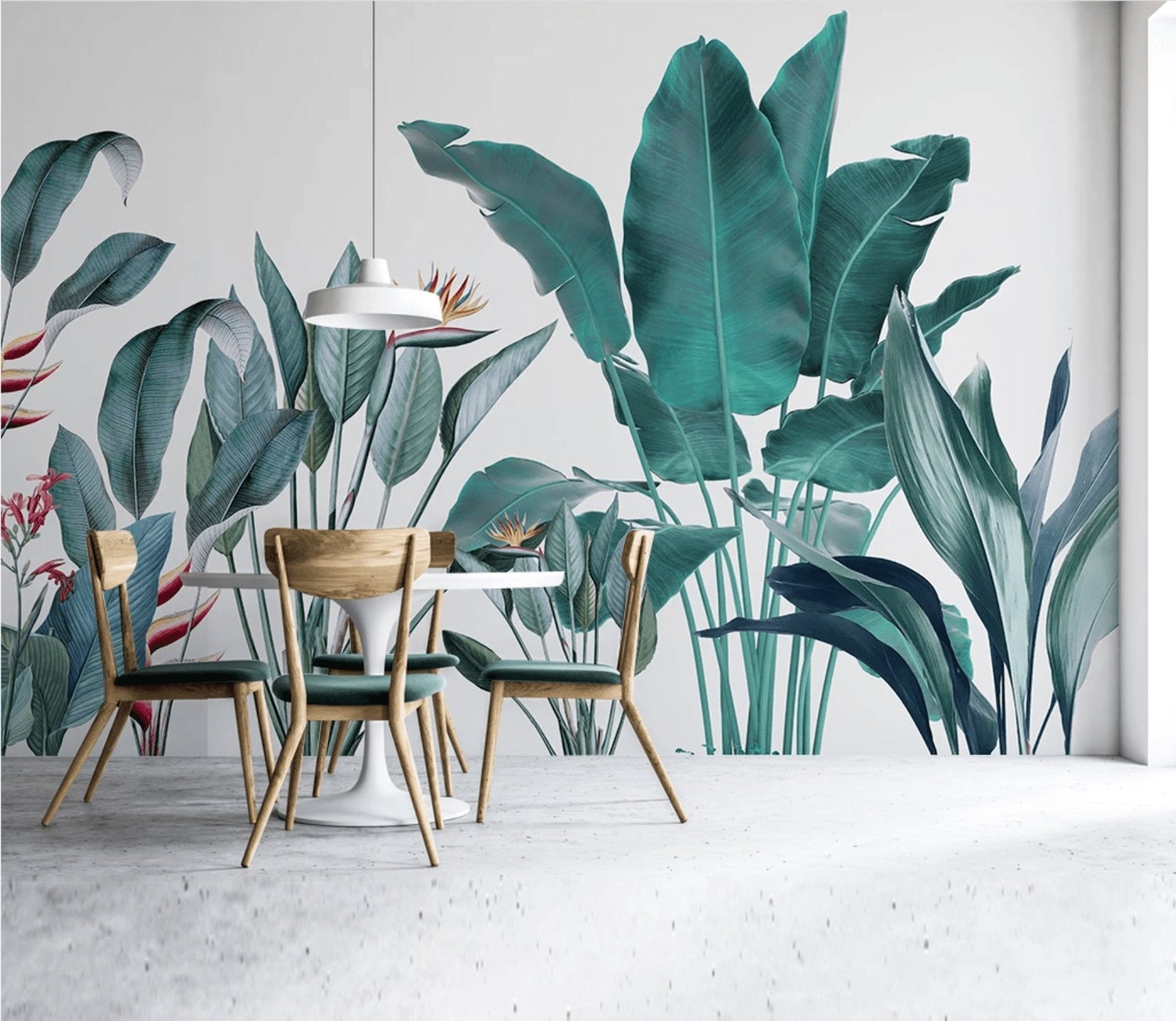 Papier peint panoramique tropical bananier - papier peint sur mesure francais - muralconcept