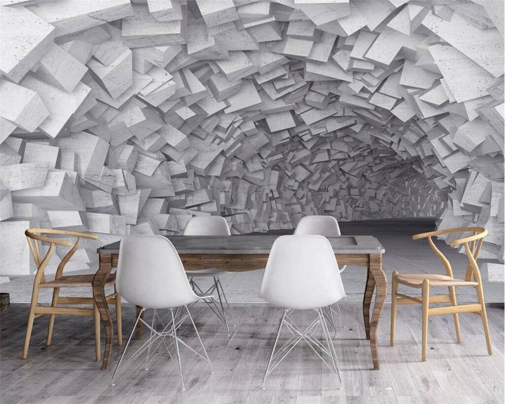 Papier peint White Perspective - papier peint sur mesure francais - muralconcept