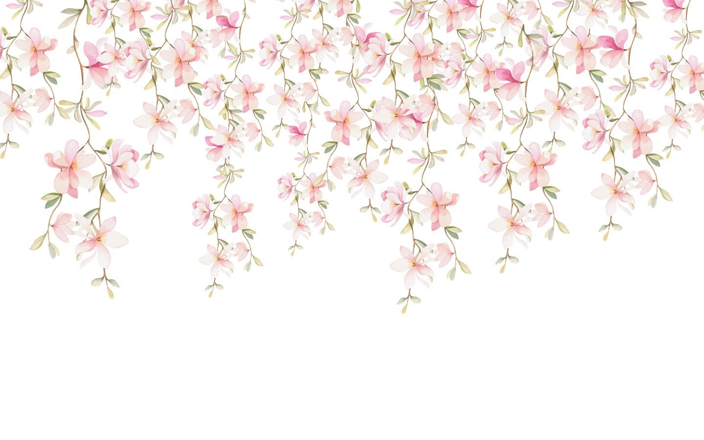 Papier peint cuisine guirlande de fleurs - Muralconceptpapier_peint_sur_mesure