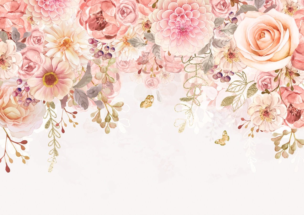 Papier peint Mademoiselle floral - Muralconceptpapier_peint_sur_mesure