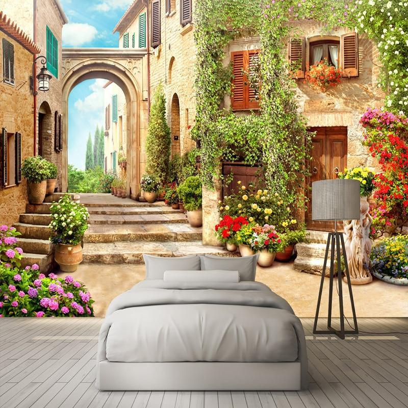 Papier peint Village Typique France - papier peint sur mesure francais - muralconcept