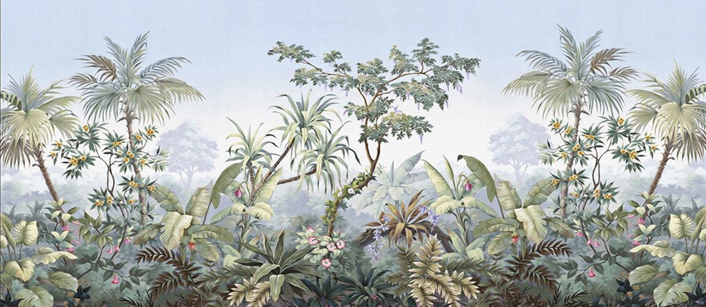 Craquez pour la tendance déco tropicale avec le papier peint panoramique - Muralconcept