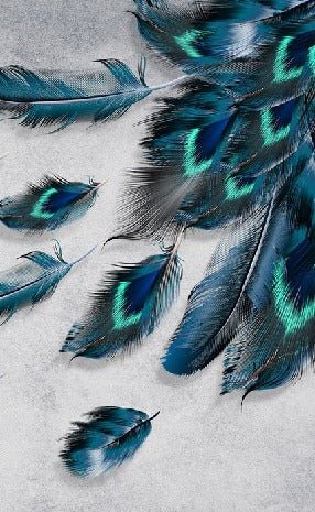 Carta da parati per WC Flying Peacock