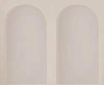 Carta da parati panoramica beige ad arco