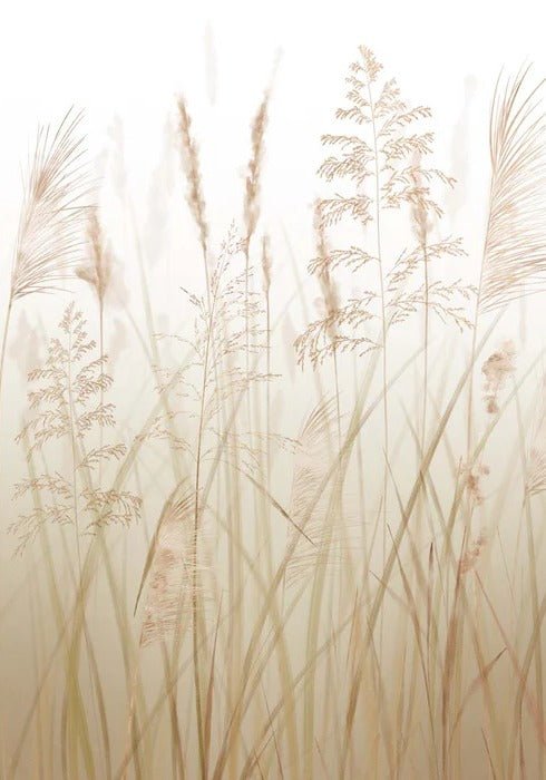 Carta da parati con fiori di campo di grano