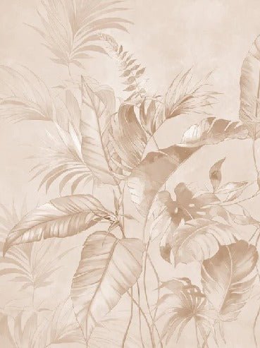 Elegante carta da parati della giungla polverosa