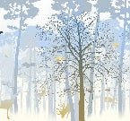 Carta da parati natura foresta blu e freschezza dell'alba