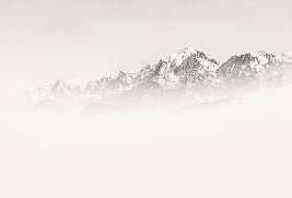 Carta da parati del Monte Bianco, mattina nebbiosa