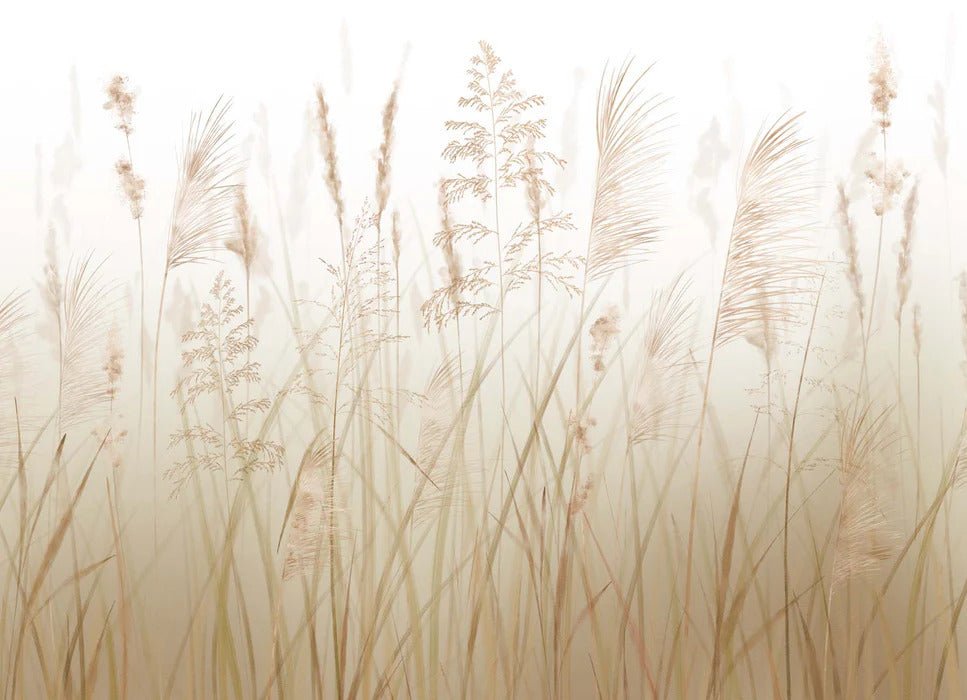 Carta da parati con fiori di campo di grano