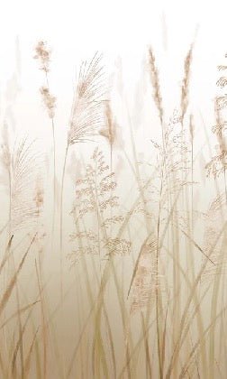 Carta da parati con fiori di campo di grano