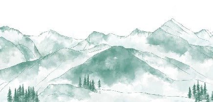 Carta da parati Aravis mountains verde menta