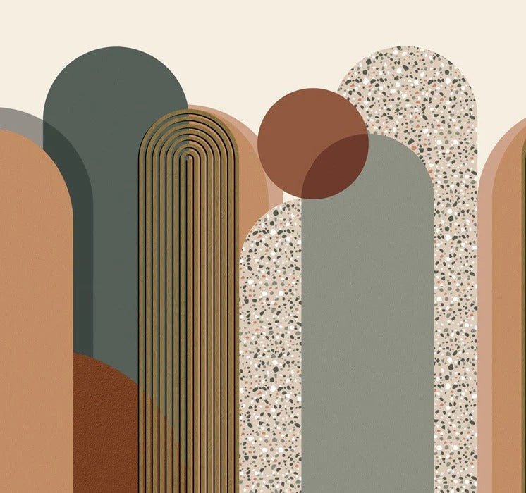 Carta da parati per ufficio con grafica Art déco