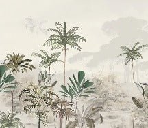 Carta da parati panoramica della giungla Green Eden