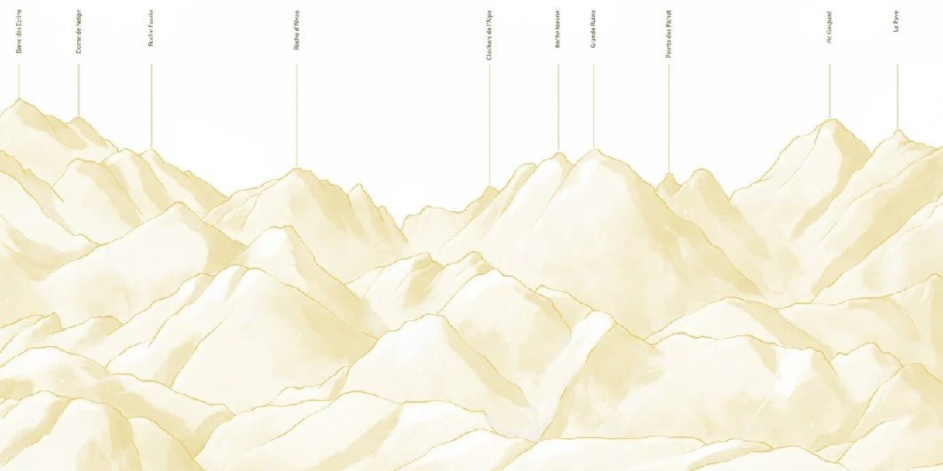 Massif des Écrins carta da parati gialla