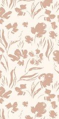 Carta da parati a fiori beige cipria