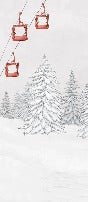 Carta da parati rossa per gondola di montagna