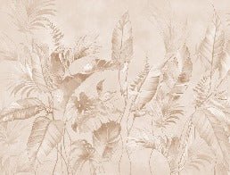Elegante carta da parati della giungla polverosa