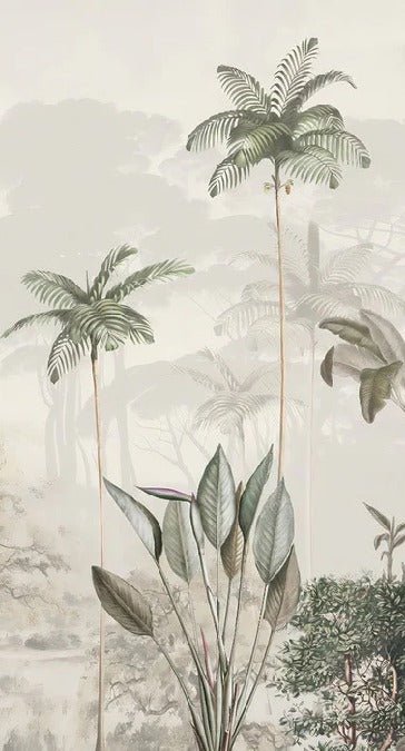 Papier peint panoramique jungle eden vert, XXL, tendance